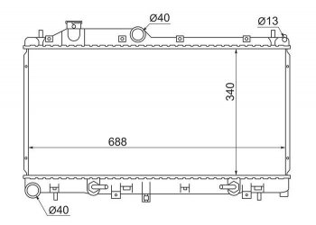6 199 р. Радиатор двигателя SAT  Subaru Forester ( SH,  SJ) - Outback  BP  с доставкой в г. Санкт‑Петербург. Увеличить фотографию 1