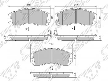 Колодки тормозные SAT (передние)  Impreza  GC, Legacy  BD/B11