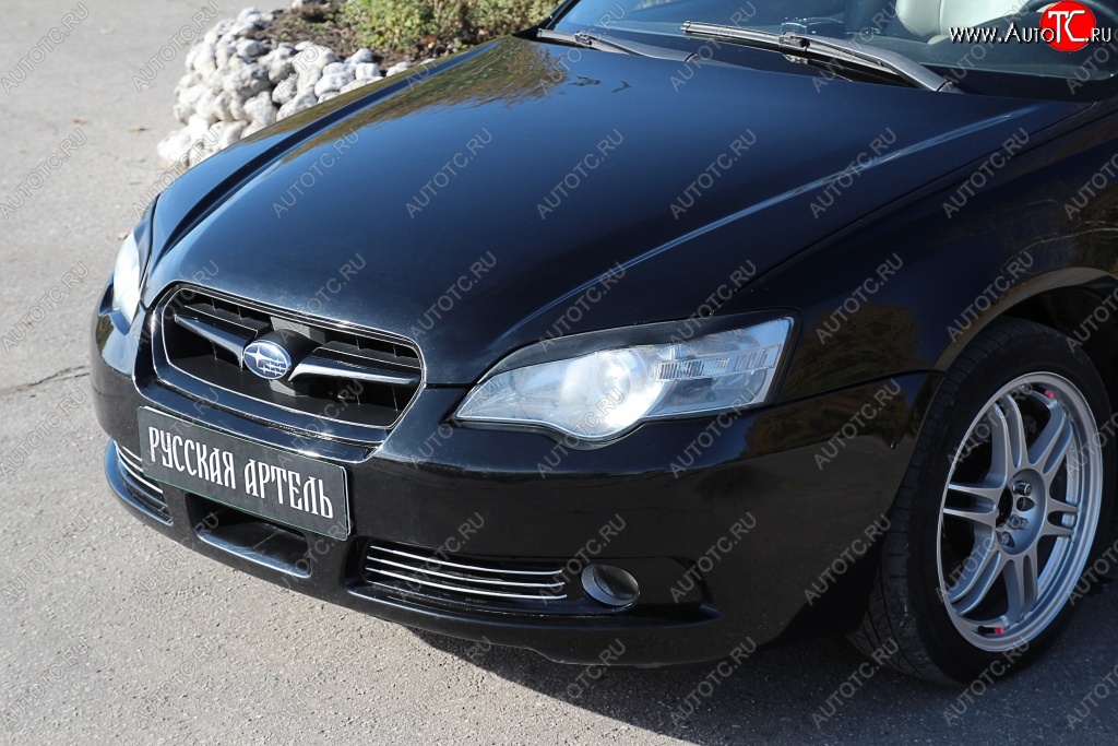 669 р. Реснички на фары RA  Subaru Legacy ( BL/B13,  BL,B13) (2003-2009) дорестайлинг седан, рестайлинг седан (Неокрашенные)  с доставкой в г. Санкт‑Петербург