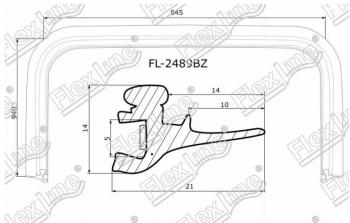 3 199 р. Молдинг лобового стекла FlexLine  Subaru Legacy ( BL/B13,  BL,B13) - Outback  BP  с доставкой в г. Санкт‑Петербург. Увеличить фотографию 1