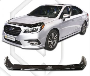 2 779 р. Дефлектор капота CA-Plastiс exclusive  Subaru Legacy  BN/B15 (2017-2024) (Classic черный, Без надписи)  с доставкой в г. Санкт‑Петербург. Увеличить фотографию 1