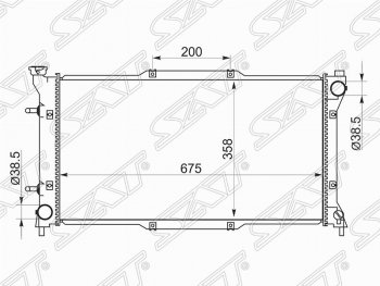 7 699 р. Радиатор двигателя SAT Subaru Legacy BD/B11 седан дорестайлинг (1993-1996)  с доставкой в г. Санкт‑Петербург. Увеличить фотографию 1