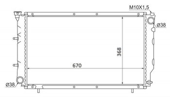 Радиатор двигателя SAT Subaru (Субару) Legacy (Легаси)  BD/B11 (1993-1996) BD/B11 седан дорестайлинг