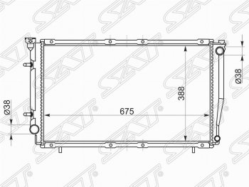 8 999 р. Радиатор двигателя SAT Subaru Legacy BD/B11 седан дорестайлинг (1993-1996)  с доставкой в г. Санкт‑Петербург. Увеличить фотографию 1