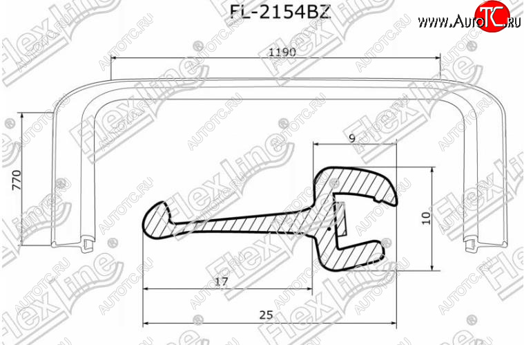 2 799 р. Молдинг лобового стекла FlexLine  Subaru Legacy  BH/BE12 - Outback  BH/BE12  с доставкой в г. Санкт‑Петербург