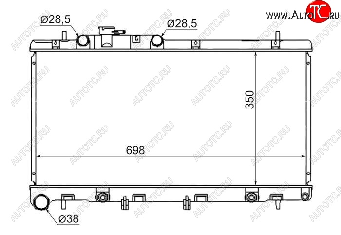 7 799 р. Радиатор двигателя SAT  Subaru Legacy  BH/BE12 - Outback  BH/BE12  с доставкой в г. Санкт‑Петербург