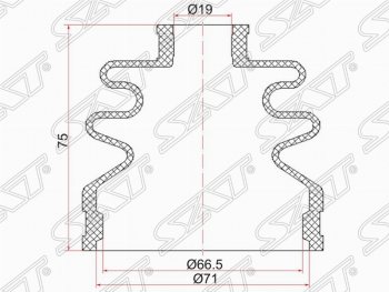 319 р. Пыльник ШРУСа (наружный) SAT  Subaru Outback  BP (2003-2006), Suzuki Swift  ZC (2003-2008)  с доставкой в г. Санкт‑Петербург. Увеличить фотографию 1