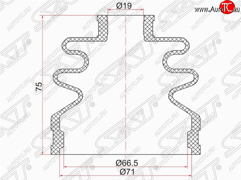 319 р. Пыльник ШРУСа (наружный) SAT  Subaru Outback  BP (2003-2006), Suzuki Swift  ZC (2003-2008)  с доставкой в г. Санкт‑Петербург