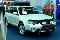 9 224 р. Защита переднего бампера Souz-96 (d60) Subaru Outback BP дорестайлинг универсал (2003-2006)  с доставкой в г. Санкт‑Петербург. Увеличить фотографию 3