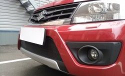 2 299 р. Сетка на бампер Russtal (черная) Suzuki Grand Vitara JT 5 дверей 2-ой рестайлинг (2012-2016)  с доставкой в г. Санкт‑Петербург. Увеличить фотографию 1