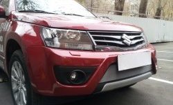 1 539 р. Сетка на бампер Russtal (хром)  Suzuki Grand Vitara ( JT 5 дверей,  JT) (2012-2016)  с доставкой в г. Санкт‑Петербург. Увеличить фотографию 2