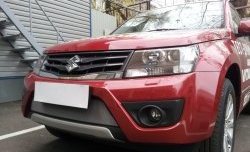 1 539 р. Сетка на бампер Russtal (хром) Suzuki Grand Vitara JT 5 дверей 2-ой рестайлинг (2012-2016)  с доставкой в г. Санкт‑Петербург. Увеличить фотографию 3