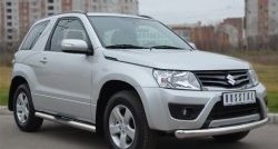 Одинарная защита переднего бампера диаметром 76 мм (3 дв.) Russtal Suzuki Grand Vitara JT 3 двери 2-ой рестайлинг (2012-2016)