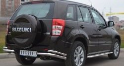 17 649 р. Защита заднего бампера (Ø63 и 42 мм, нержавейка) SLITKOFF  Suzuki Grand Vitara  JT 5 дверей (2012-2016) 2-ой рестайлинг  с доставкой в г. Санкт‑Петербург. Увеличить фотографию 4