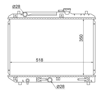 Радиатор двигателя SAT Suzuki (Сузуки) Baleno (Балено) (1999-2002)