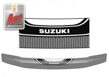 2 059 р. Дефлектор капота CA-Plastiс  Suzuki Escudo ( 5,  3) (2006-2012) (Серия Art серебро)  с доставкой в г. Санкт‑Петербург. Увеличить фотографию 1