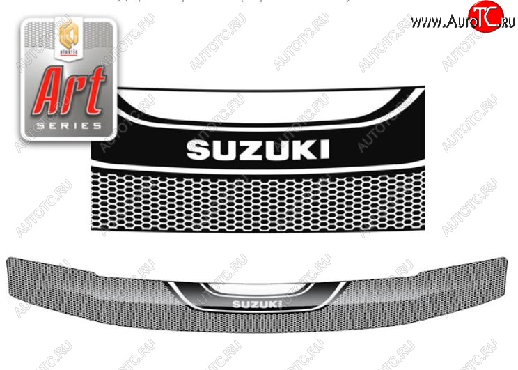 2 059 р. Дефлектор капота CA-Plastiс  Suzuki Escudo ( 5,  3) (2006-2012) (Серия Art белая)  с доставкой в г. Санкт‑Петербург
