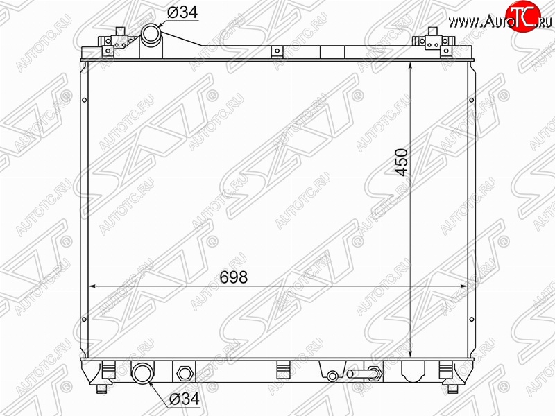 5 449 р. Радиатор двигателя SAT  Suzuki Escudo ( 5,  3) - Grand Vitara ( JT 5 дверей,  JT 3 двери)  с доставкой в г. Санкт‑Петербург