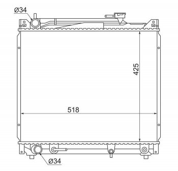 Радиатор двигателя SAT Suzuki Escudo 2 (1997-2006)