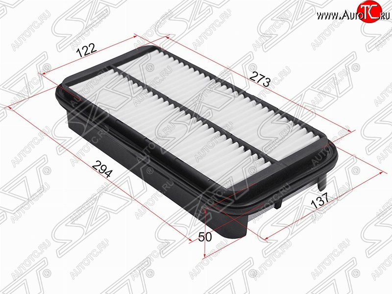 319 р. Фильтр воздушный двигателя SAT (294х137х50 mm)  Suzuki Escudo  1 (1988-1997) дорестайлинг, рестайлинг  с доставкой в г. Санкт‑Петербург