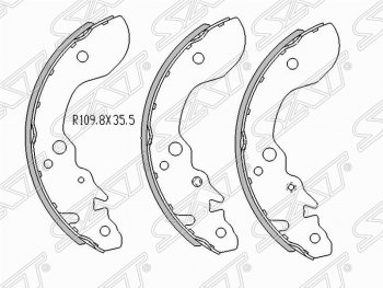 1 279 р. Колодки тормозные задние SAT  Suzuki Escudo  1 (1988-1997) дорестайлинг, рестайлинг  с доставкой в г. Санкт‑Петербург. Увеличить фотографию 1