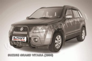 15 999 р. Кенгурятник d57 высокий Suzuki Grand Vitara JT 3 двери 1-ый рестайлинг (2008-2012) (Цвет: серебристый)  с доставкой в г. Санкт‑Петербург. Увеличить фотографию 1