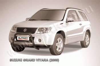 14 849 р. Кенгурятник d57 низкий  Suzuki Grand Vitara  JT 3 двери (2005-2008) дорестайлинг (Цвет: серебристый)  с доставкой в г. Санкт‑Петербург. Увеличить фотографию 1