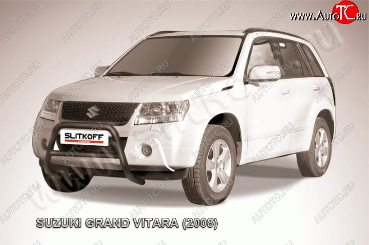 14 849 р. Кенгурятник d57 низкийчерный Suzuki Grand Vitara JT 5 дверей дорестайлинг (2005-2008) (Цвет: серебристый)  с доставкой в г. Санкт‑Петербург