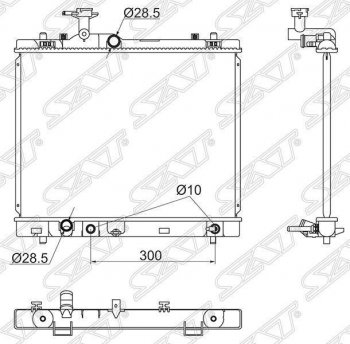 Радиатор двигателя SAT Suzuki Solio рестайлинг (2013-2015)