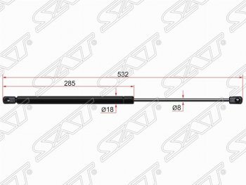 769 р. Газовый упор крышки багажника SAT  Suzuki Swift  ZC72S (2010-2016) дорестайлинг, хэтчбэк 5 дв., рестайлинг, хэтчбэк 5 дв.  с доставкой в г. Санкт‑Петербург. Увеличить фотографию 1