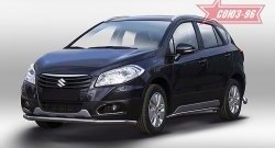 1 169 р. Защита переднего бампера одинарная New - Souz-96 (d60). Suzuki SX4 JYB, JYA хэтчбэк дорестайлинг (2013-2016)  с доставкой в г. Санкт‑Петербург. Увеличить фотографию 1