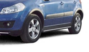 Защита порогов ТехноСфера (Техно Сфера) (Сталь с покрытием, 63.5 mm) Suzuki SX4 GYA,GYB  рестайлинг, хэтчбэк (2010-2016)