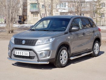 12 499 р. Одинарная защита переднего бампера диаметром 63 мм Russtal Suzuki Vitara LY дорестайлинг (2015-2019)  с доставкой в г. Санкт‑Петербург. Увеличить фотографию 2