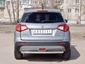 13 549 р. Одинарная защита заднего бампера из трубы диаметром 63 мм Russtal Suzuki Vitara LY дорестайлинг (2015-2019)  с доставкой в г. Санкт‑Петербург. Увеличить фотографию 3