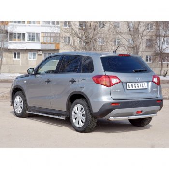 13 549 р. Одинарная защита заднего бампера из трубы диаметром 63 мм Russtal Suzuki Vitara LY дорестайлинг (2015-2019)  с доставкой в г. Санкт‑Петербург. Увеличить фотографию 1