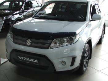 2 799 р. Дефлектор капота SIM Suzuki Vitara LY дорестайлинг (2015-2019)  с доставкой в г. Санкт‑Петербург. Увеличить фотографию 1