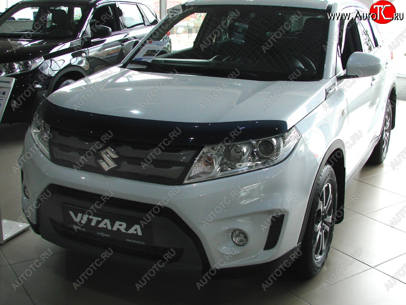 2 799 р. Дефлектор капота SIM Suzuki Vitara LY дорестайлинг (2015-2019)  с доставкой в г. Санкт‑Петербург