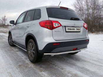 16 549 р. Защита заднего бампера ТСС (нержавейка d 42,4 мм) Suzuki Vitara LY дорестайлинг (2015-2019)  с доставкой в г. Санкт‑Петербург. Увеличить фотографию 1