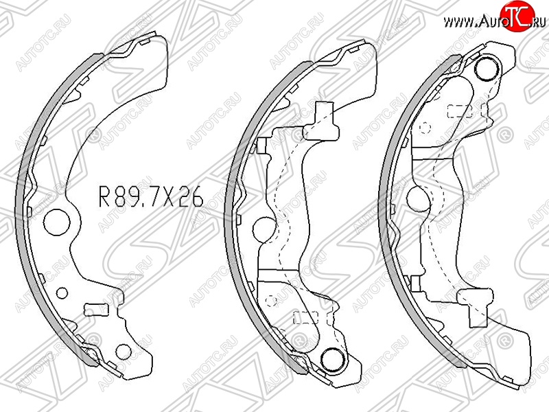 1 579 р. Колодки тормозные SAT (задние)  Suzuki Wagon R  MC22S,VC12S (2000-2002) 1-ый рестайлинг  с доставкой в г. Санкт‑Петербург