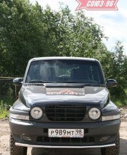 9 449 р. Защита переднего бампера Souz-96 (d42) ТАГАЗ Tager 3d (2008-2012)  с доставкой в г. Санкт‑Петербург. Увеличить фотографию 1