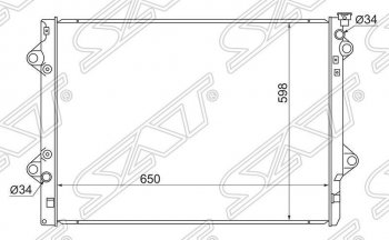 7 199 р. Радиатор двигателя SAT (5VZ/1GR/3RZ/2TR)  Toyota 4Runner  N210 - Land Cruiser Prado ( J120,  J150)  с доставкой в г. Санкт‑Петербург. Увеличить фотографию 1