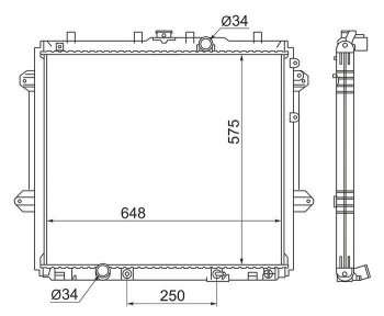 11 299 р. Радиатор двигателя SAT  Toyota 4Runner  N280 - Land Cruiser Prado  J150  с доставкой в г. Санкт‑Петербург. Увеличить фотографию 1