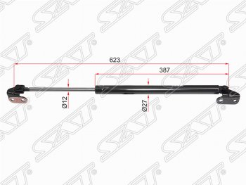 1 249 р. Правый упор крышки багажника (газовый) SAT  Toyota 4Runner  N180 - Hilux Surf  N180  с доставкой в г. Санкт‑Петербург. Увеличить фотографию 1