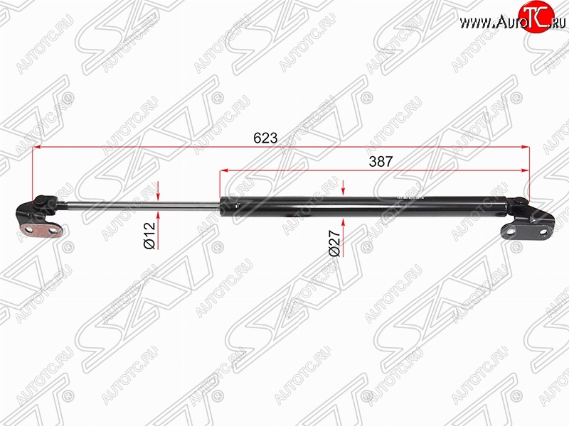 1 249 р. Правый упор крышки багажника (газовый) SAT  Toyota 4Runner  N180 - Hilux Surf  N180  с доставкой в г. Санкт‑Петербург