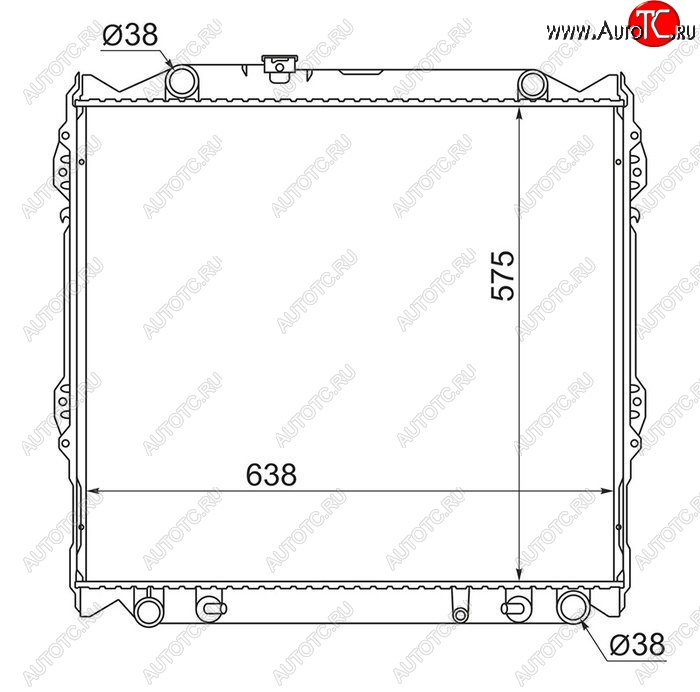 10 299 р. Радиатор двигателя SAT (дизель)  Toyota 4Runner  N180 - Land Cruiser  90  с доставкой в г. Санкт‑Петербург