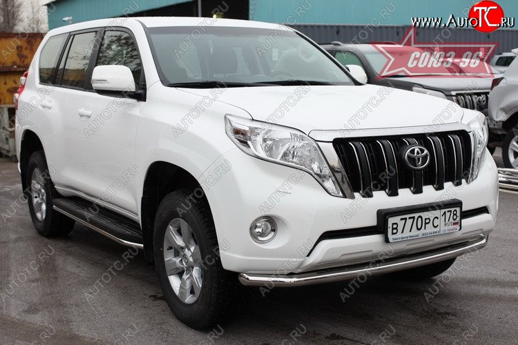 16 784 р. Защита переднего бампера одинарная Souz-96 (d60) Toyota Land Cruiser Prado J150 1-ый рестайлинг (2013-2017)  с доставкой в г. Санкт‑Петербург