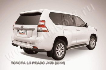 9 899 р. Уголки d76+d42 двойные  Toyota Land Cruiser Prado  J150 (2013-2017) 1-ый рестайлинг (Цвет: серебристый)  с доставкой в г. Санкт‑Петербург. Увеличить фотографию 1