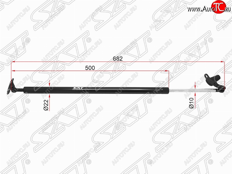 1 369 р. Левый упор крышки багажника (газовый) SAT  Toyota Alphard  H10 (2002-2008) дорестайлинг, рестайлинг  с доставкой в г. Санкт‑Петербург