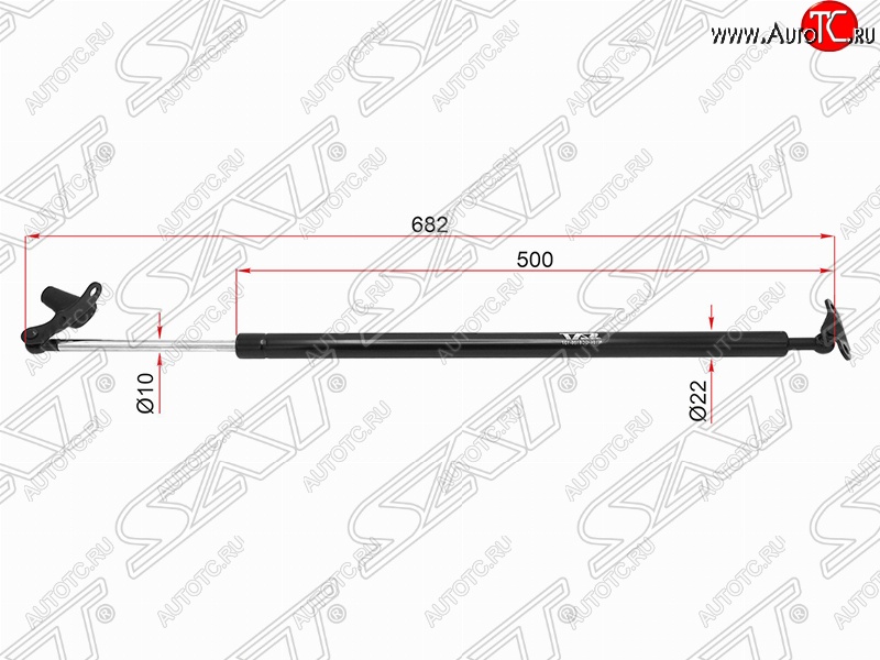 1 369 р. Правый упор крышки багажника (газовый) SAT  Toyota Alphard  H10 (2002-2008) дорестайлинг, рестайлинг  с доставкой в г. Санкт‑Петербург