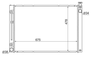 12 199 р. Радиатор двигателя SAT  Toyota Alphard  H10 (2002-2008) дорестайлинг, рестайлинг  с доставкой в г. Санкт‑Петербург. Увеличить фотографию 1